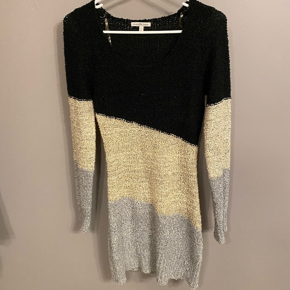 Striped sweater dress